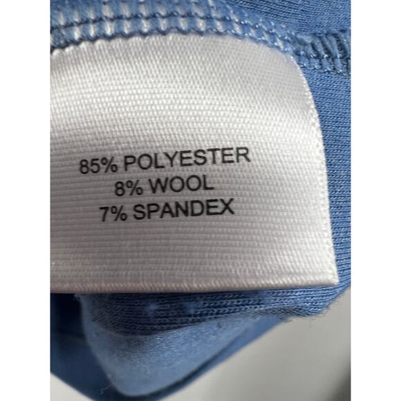 Peter Millar‎ Sweater Blue Bullseye Precision Wool Blend Quarter-Zip Pullover XL - Picture 5 of 9